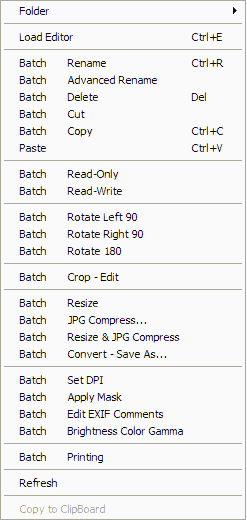 Batch Rename Menu